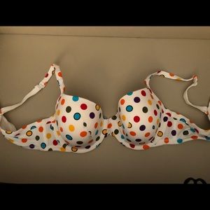 Multi-color polka dot bra